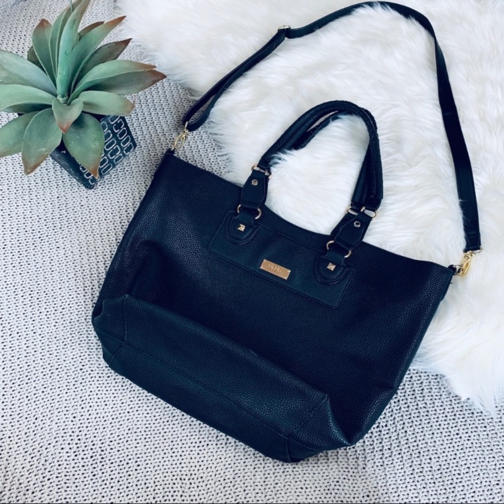 Bcbg Paris black large tote bag crossbody
